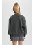 Kız Çocuk Baskılı Bisiklet Yaka Kalın Sweatshirt B7817A823WN 6