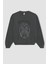 Kız Çocuk Baskılı Bisiklet Yaka Kalın Sweatshirt B7817A823WN 7
