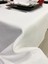 Simli Polyester Keten Dertsiz Masa Örtüsü Beyaz + 12 Peçete 1