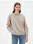 Bisiklet Yaka Sweatshirt Parlak Taşlı Ribanalı 3