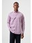 Regular Fit Paşa Yaka Kırmızı Ekoseli Spor Erkek Gömlek GM23Y231031_D24 1