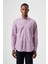 Regular Fit Paşa Yaka Kırmızı Ekoseli Spor Erkek Gömlek GM23Y231031_D24 4