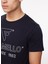Bisiklet Yaka Lacivert Erkek T-Shirt FM23W02TG 4