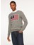 Bisiklet Yaka Gri Melanj Erkek Sweatshırt Fm23W23Mg 4