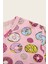 Kısa Kollu Alt Uzun Donut Baskılı Pijama Takımı 4