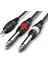Aux Ses Kablosu 1mt - 3.5mm Den 2X6.35MM Jak Kablo 1