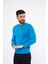 Vera Moda Tarz Erkek Sweatshirt Turkuaz - 3 Iplik Şardonlu Uzun Kollu T-Shirt 3