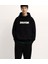 Brooklyn Grafiti Baskılı Unisex Oversize Siyah Hoodie 3