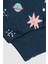 Gezegen Desenli Pamuk Lacivert Çocuk Pijama Takımı 4