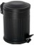 Vintage 2 Li Çöp Kovası Çöp Kutusu Banyo Seti Çizgili Model Siyah 5 Litre ve Wc Fırçası Seti 2