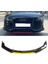 Audi A4 B8 Sarı Renkli Şeritli Dilli Ön Lip 4 Prç Parlak Siyah Abs 1