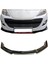 Peugeot 307 Gri Renkli Şeritli Dilli Ön Lip 4 Prç Parlak Siyah Abs 1