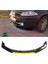 Renault Megane Mk2 Sarı Renkli Şeritli Dilli Ön Lip 4 Prç Parlak Siyah Abs 2002 - 2009 1