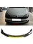 Opel Corsa C Sarı Renkli Şeritli Dilli Ön Lip 4 Prç Parlak Siyah Abs 1
