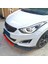 Hyundai Elantra Kırmızı Renkli Şeritli Dilli Ön Lip 4 Prç Parlak Siyah Abs 2