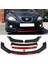 Seat Leon Mk2 Kırmızı Renkli Şeritli Dilli Ön Lip 4 Prç Parlak Siyah Abs 1