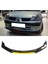 Renault Clio Symbol Sarı Renkli Şeritli Dilli Ön Lip 4 Prç Parlak Siyah Abs 1