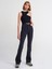 Siyah Likralı Flare Denim Pantolon-Siyah 71376 1