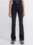 Siyah Likralı Flare Denim Pantolon-Siyah 71376 2