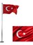 1000 x 1500 Türk Bayrağı Tek Kat Raşel Kumaş 1