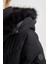 Fit Su İtici Slim Fit Kapüşonlu Suni Kürklü Puffer Şişme Parka A1559AX23WN 5