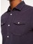 Slim Fit Gömlek Yaka Lacivert Erkek Gömlek FM23W04CU 5