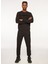 Lastikli Bel Slim Fit Siyah Erkek Eşofman Altı FM23W04PF 1