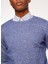 Bisiklet Yaka Slim Fit Saks Erkek Kazak FM23W37MG 4