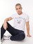 Bisiklet Yaka Beyaz Erkek T-Shirt FM23W11TG 1