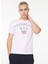 Bisiklet Yaka Beyaz Erkek T-Shirt FM23W11TG 3