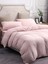 Soft Pink Çift Kişilik Çarşafı Lastikli Pamuk Nevresim Takımı 4