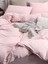 Soft Pink Tek Kişilik Çarşafı Lastikli Pamuk Nevresim Takımı 3