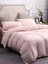 Soft Pink Tek Kişilik Çarşafı Lastikli Pamuk Nevresim Takımı 4