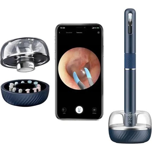 Bebırd Note5 Pro 10MP Pıxel Lens Robotic Başlık Şarjlı Wıfı Görüntülü Kulak Temizleyici (12 Adet Başlık Dahil)