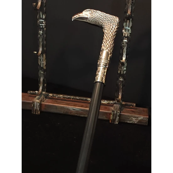 Pols Dekor ve Hediyelik Kartal Büstlü Kılıçlı Baston