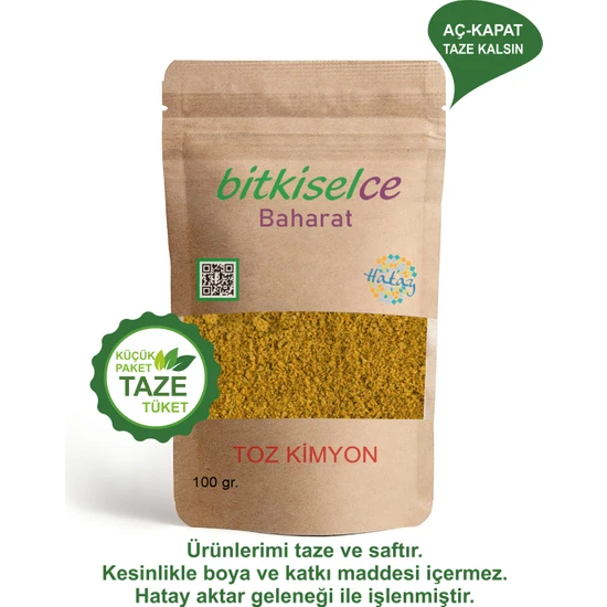 Bitkiselce Premium Kalite Hatay Taze Çekilmiş Geleneksel Kimyon - Doğal ve Aromatik 200 gr.