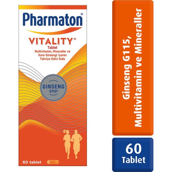 Pharmaton Vitality 60 Tablet - Ginseng G115, Multivitamin ve Mineraller