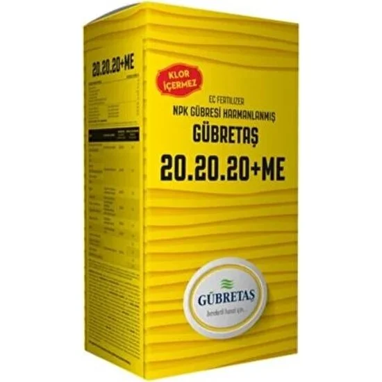 Gübretaş 20.20.20+Me (1 Kg) Npk Gübresi Harmanlanmış, Ec Fertilizer, Toz Gübre