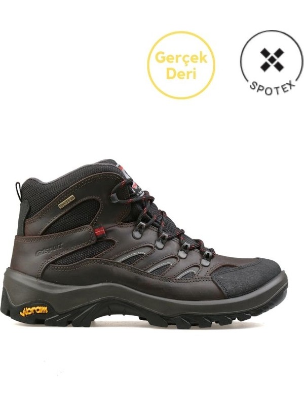 Grisport Unisex Gerçek Deri Waterproof Vibram Taban Trekking Bot Ve Ayakkabısı 11495D38T Kahverengi