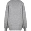 V Yaka Oversize Triko Gri Melanj 3