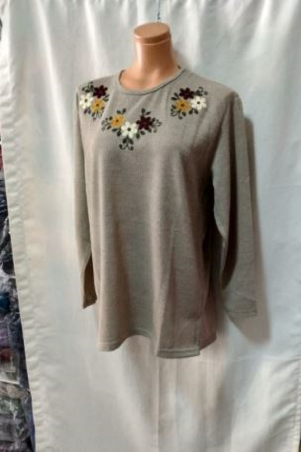 Lila Anne Kazak 1 Adet Açık Kahfe Köpüğü Yakası Çiçek Işlemeli Kaliteli Kullanışlı Şık görsel 2