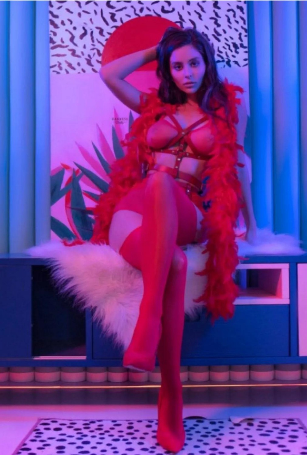 Loe Culotte New Model Özel Tasarım Fantezi Kostüm-Fantasy Costume görsel 3