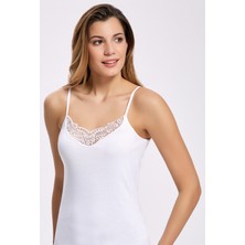 İlke %100 Pamuk Güpürlü İp Askı Atlet 2005 (3 Adet)