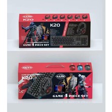 Zhltech K20 Oyuncu Set Klavye+Mouse+Kulaklık+Mouse Pad 4lü Set