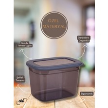 Alsi Home 6’lı Orta Boy Dikdörtgen Erzak-Bakliyat Saklama Kabı Seti – 1,3 L