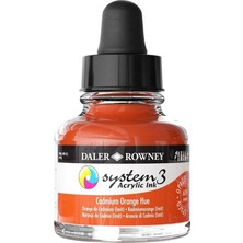 Daler Rowney System 3 Sıvı Akrilik Mürekkep Boya 29.5 ml 619 Cadmium Orange Hue