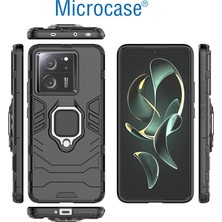 Microcase Xiaomi 13T / 13T Pro / K60 Ultra Batman Serisi Yüzük Standlı Armor Kılıf Siyah -AL3349