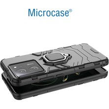 Microcase Xiaomi 13T / 13T Pro / K60 Ultra Batman Serisi Yüzük Standlı Armor Kılıf Siyah -AL3349