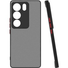 Coolacs Vivo V29 5g Uyumlu Kılıf Renkli Kenarlı Arkası Mat Yüzeyli Telefon Kılıfı Kapak