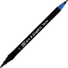 Zig Art&graphic Twin Çift Uçlu Keçe Grafik Kalemi 063 Dull Blue